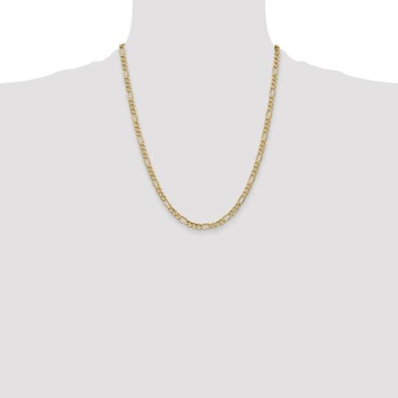 New 10k Gold 4.2mm wide Figaro Link 20 inch Chain - Picture 8 of 8